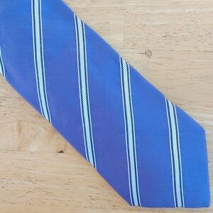 Tino Cosma Elegant Purple Striped Tie with Navy and Silver Stripes